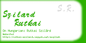 szilard rutkai business card