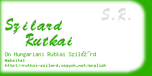 szilard rutkai business card